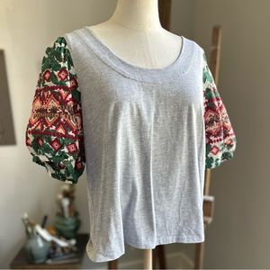 THML | Embroidered Puff Sleeve Top